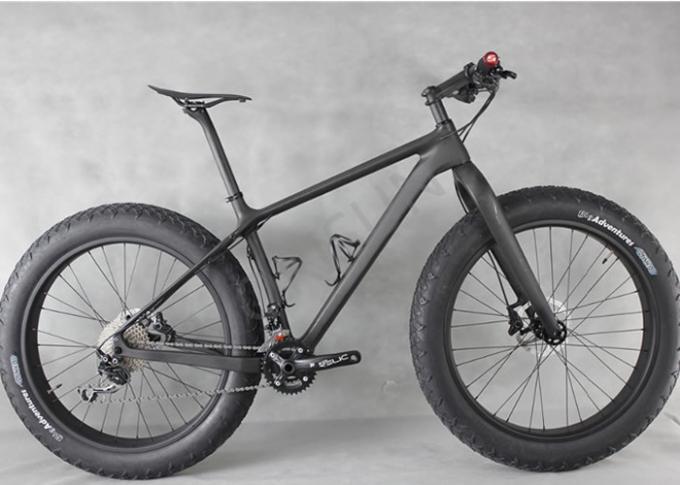 Schwarzer voller Kohlenstoff-Faser-fetter Fahrrad-Rahmen kundengebundene Malerei für Schnee-Fahrrad
