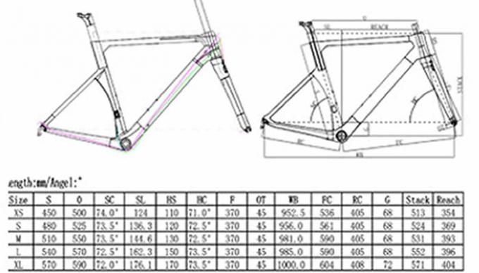 aerodynamischer Fahrrad-Rahmen-interne Kabelführung Superlight 950g des Straßenrennen-700c