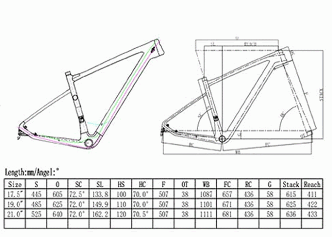 Superlight Kohlenstoff-Faser-Fahrrad-Rahmen, Austritt X12 der Mountainbike-29er des Spant-142
