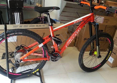 Orange Hinterfahrrad-Rahmen-Vollfederungs-Leichtgewichtler-Aluminiumstruktur fournisseur
