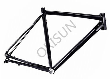 China Schwarzer flacher Berg-Rennrad-Rahmen-Aluminiummaterial für Laufen das nicht für den Straßenverkehr distributeur